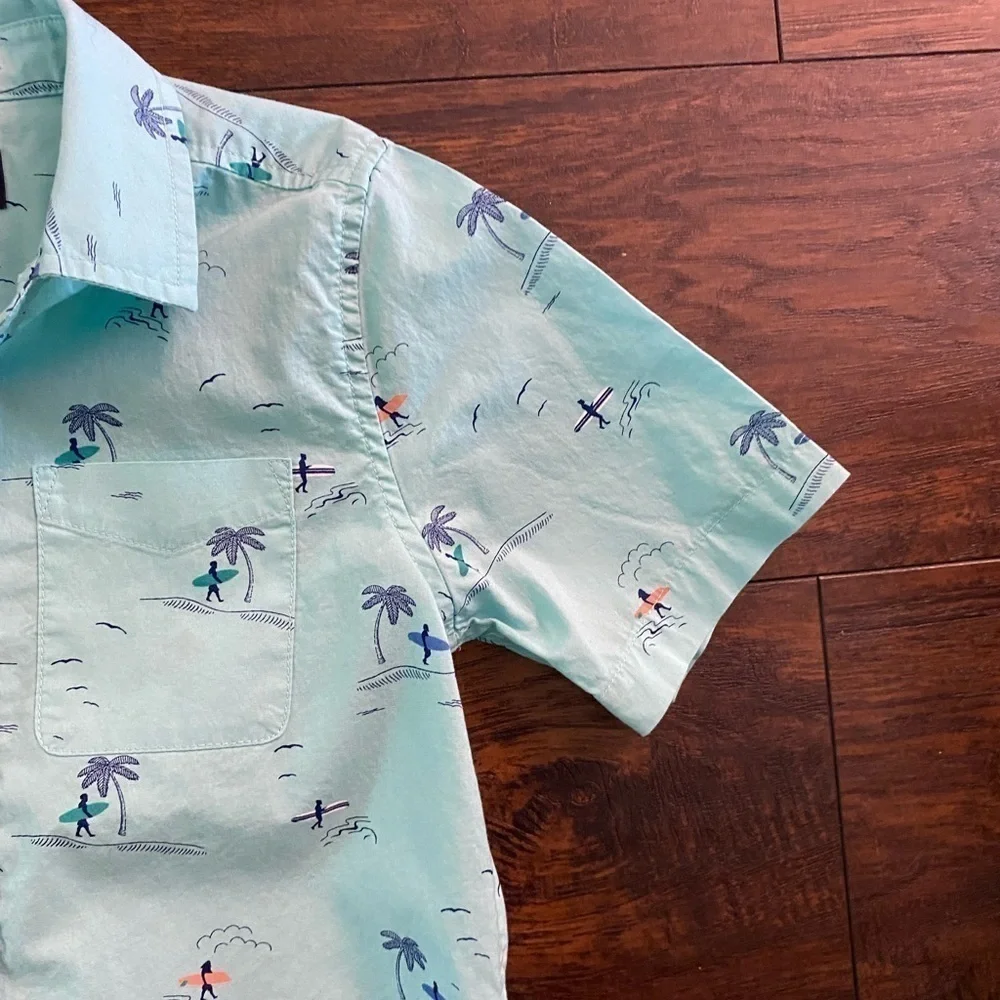 The Children’s Place, Tropical Button Down Shirt, Size 8/10, M